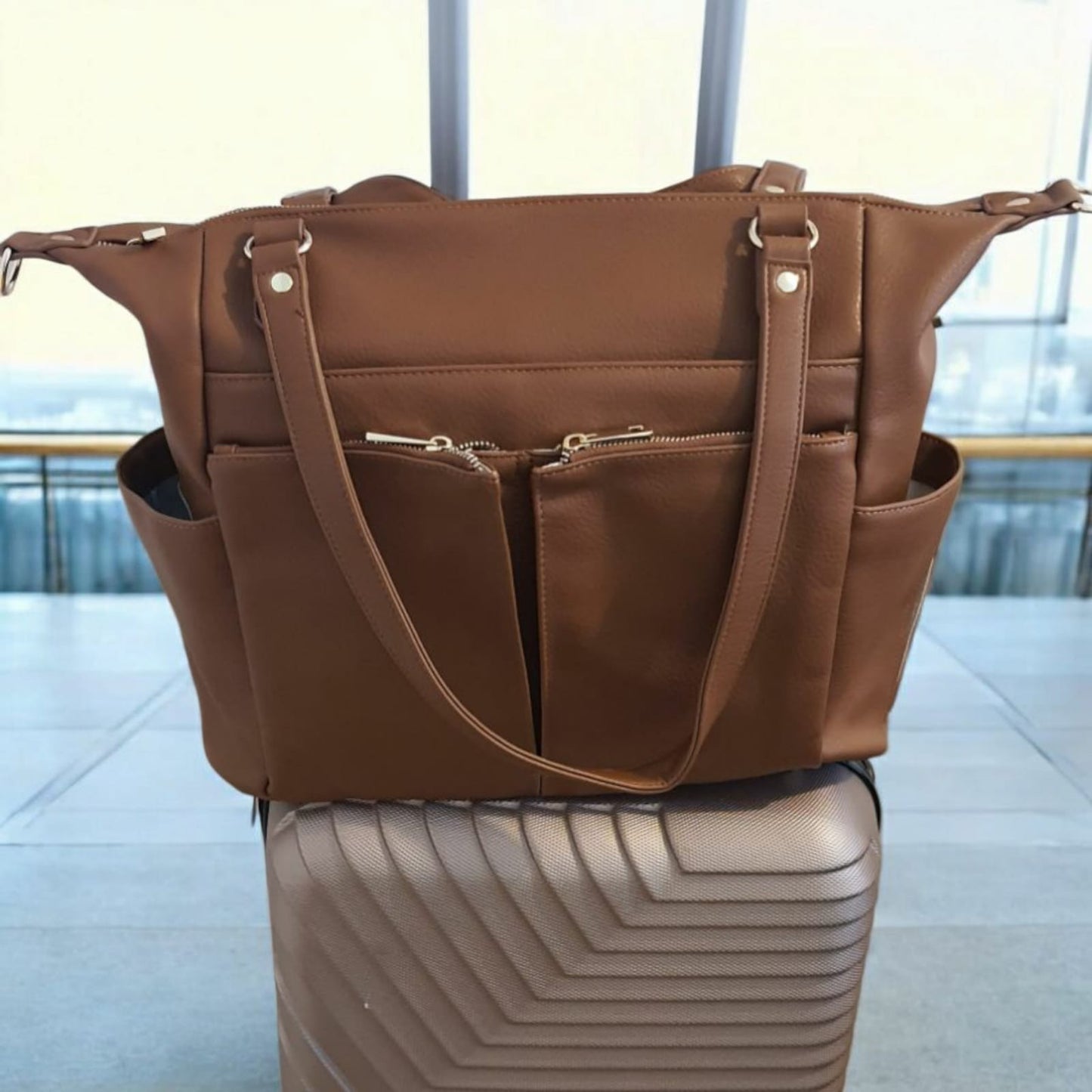 Sac à Langer Cuir Marron
