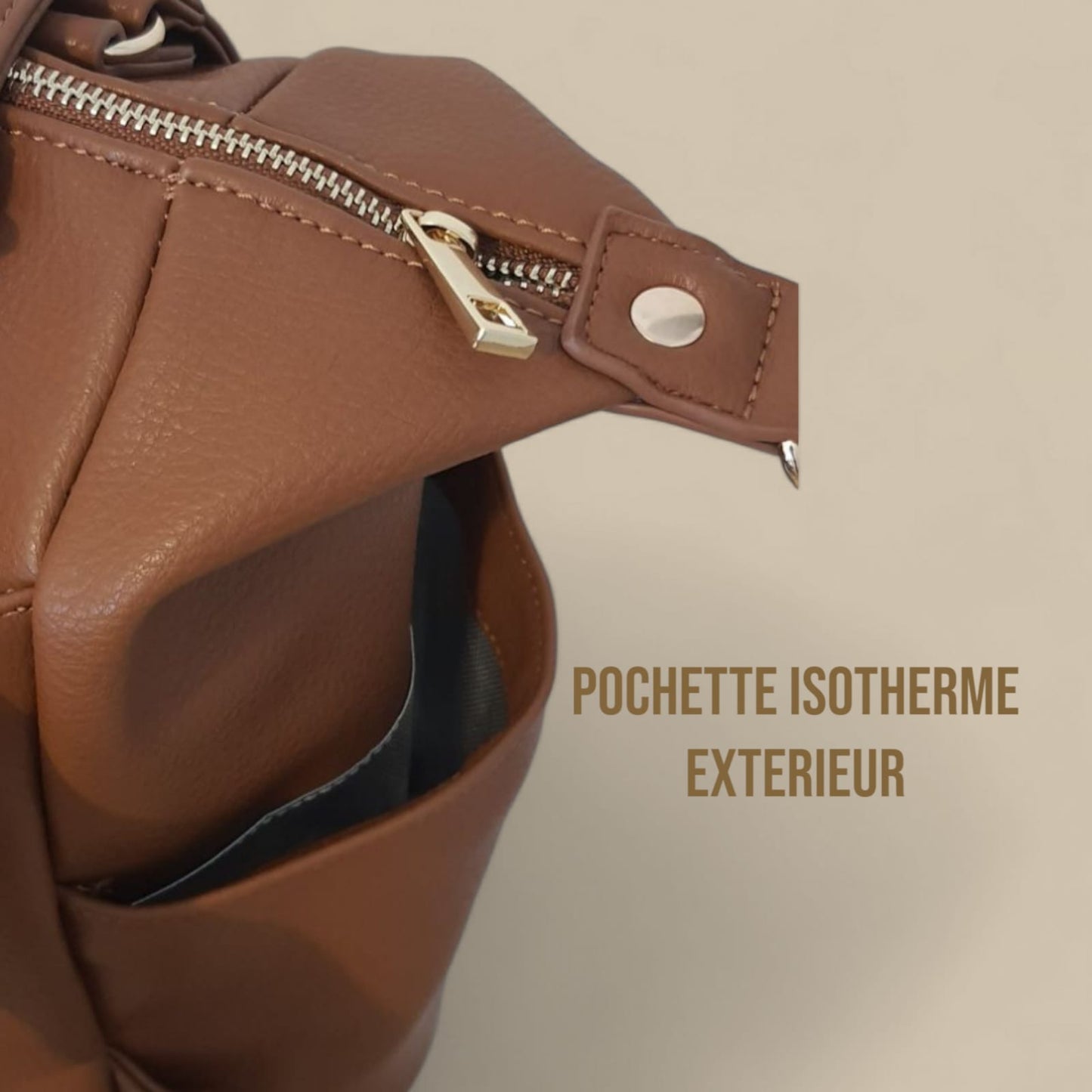 Sac à Langer Cuir Marron
