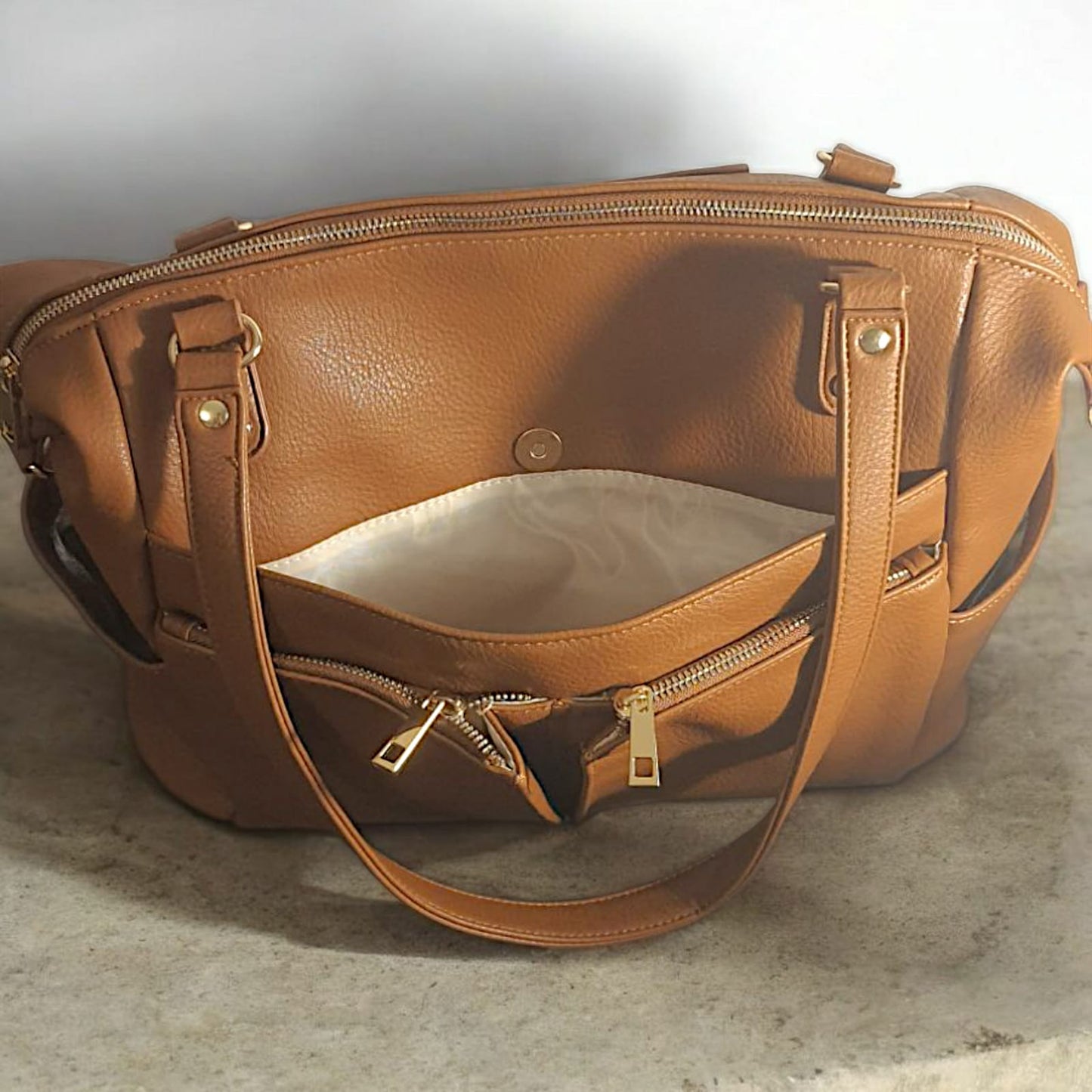 Sac à Langer Cuir Marron